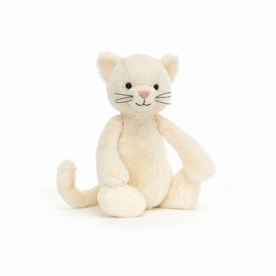 Jellycat Bashful Cream Kitten USA | 80615IUEX